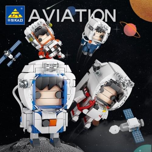 KY83017-20 Astronaut Series Astronaut with Scene Childrens Small Particle Building Block Assembly Toys for Children Gifts