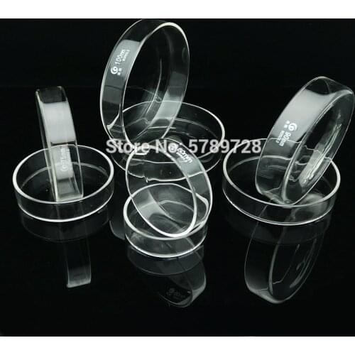 Laboratory Bacterial Yeast Borosilicate Glass Cell Culture Dish 60/75/90/100/150/180/200mm with Lids