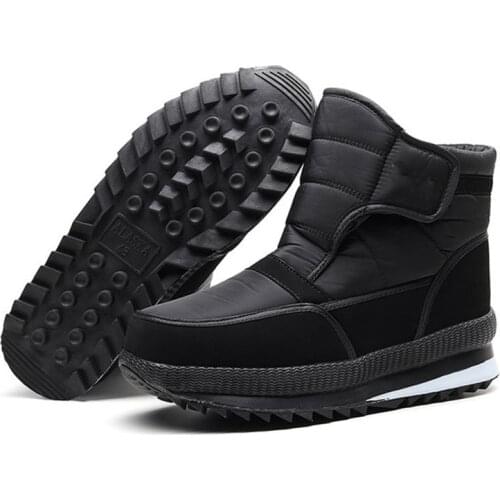 Men high help and warm boots old moon boots man comfortable anti-sliding pile male & # 46.47; R with thick waterproof boots