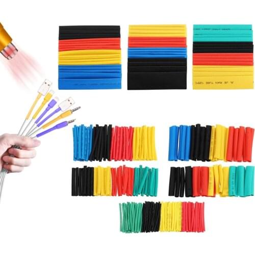 164Pcs Heat Shrink Tube Kit Insulation Sleeving Polyolefin Shrinking Assorted Heat Shrink 2:1 Tubing Wire Cable Sleeving Tube