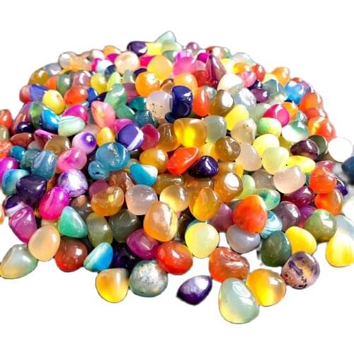 Natural Stone Aquarium Fish Tank Decoration Crystal Agate Colorful Pebble Gravel
