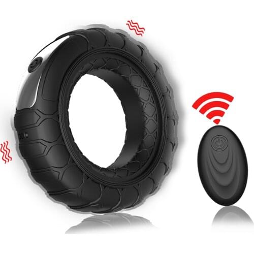 New 10 Modes Penis Ring Vibrator For Men Cock Ring Chastity Belt Wireless Remote Control Dildo Vibrator Sex Toys for Men Penis