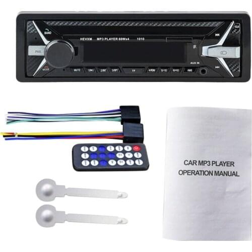 NEW-Car Radio 1Din Autoradio Aux Input Receiver Bluetooth Stereo Radio MP3 Multimedia Player Support FM/MP3/WMA/USB/SD Card