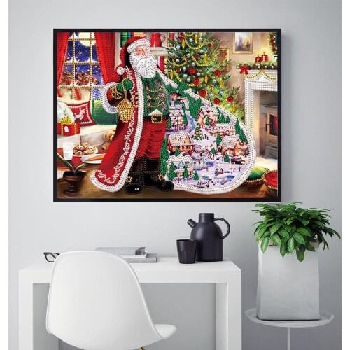 New Arrival Diamond Painting Santa Claus 5D Diamond Embroidery Cross Stitch Christmas Gift Handmade Kit Handicrafts Wall Decor
