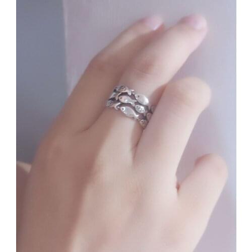 New Trendy Personality Punk Fish Rings For Women Lady Resizable Size Rings Party Jewelry Charm Gifts