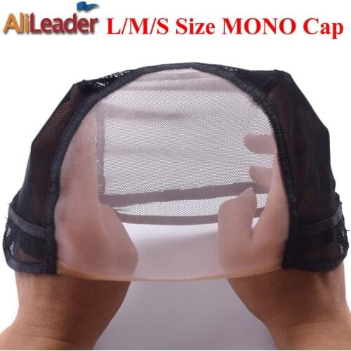 Made In Korea L/M/S Monofilament Wig Caps For Making Wigs Adjustable Nylon Wig Cap Hair Net 1PC Silk Top Wig Cap Bonnet Perruque