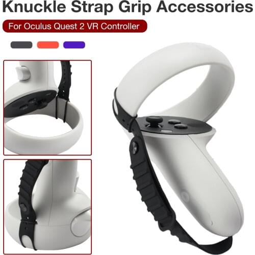 Silicone Knuckle Straps For Oculus Quest 2 VR Headset Touch Controller Adjustable Handle Grip Strap For Quest2 Accessories