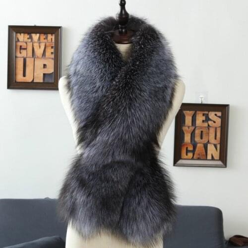 The Entire Fox Bib Whole Leather Long Fox Fur Scarf Fur Collar Whole Leather Silver Fox Real Fur Shawl Female Red Fox Scarf