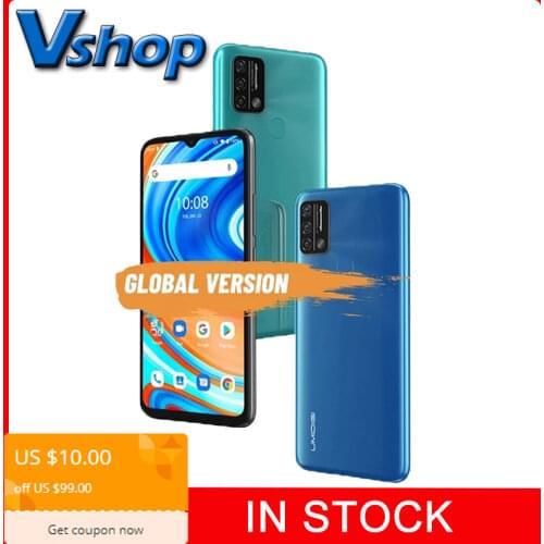 Global Version UMIDIGI A9 Android 11 3GB 64GB Mobile Phone 5150mAh Face Fingerprint 6.53" Helio G25 Smartphone OTG Cell Phone