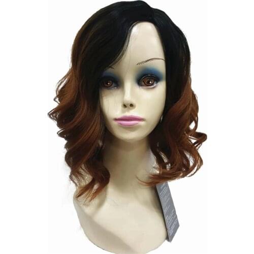 StrongBeauty wig for black women Formal Hairstyles For Medium Hair Synthetic Curly Ombre Full Wigs