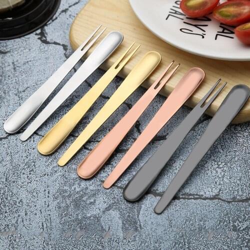 Ultralight Stainless Steel ForkTableware Dual Uses Outdoor Camping Picnic