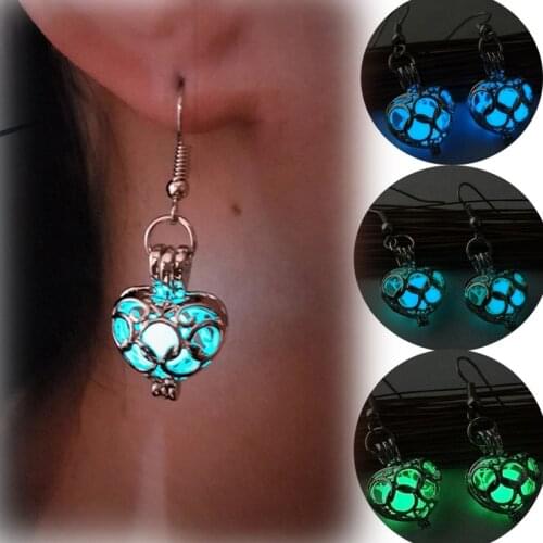 Luminous Hollow Glowing Stone Drop Earrings for Women Charming design Bohemia Vintage Earrings Jewelry Gifts Top Quality