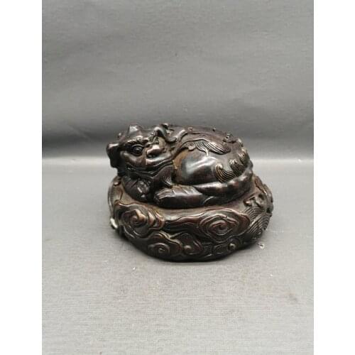 Home Decorations Gifts,Antique Collection Old Chinese Copper Dragon Censer/Metal Incense Burner