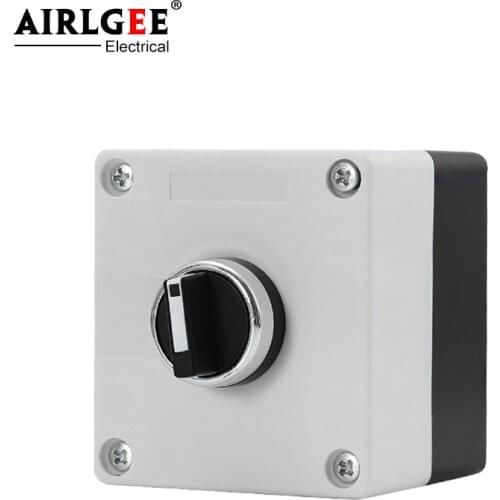 Second gear self-locking knob control box LA38-22X industrial control switch One control button Switch waterproof box