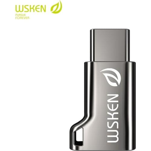 Wsken Micro USB to Type C Adapter for USB C Converter Type-C Conneter Phone for Samsung Xiaomi Note 10 S10 Plus 9 8