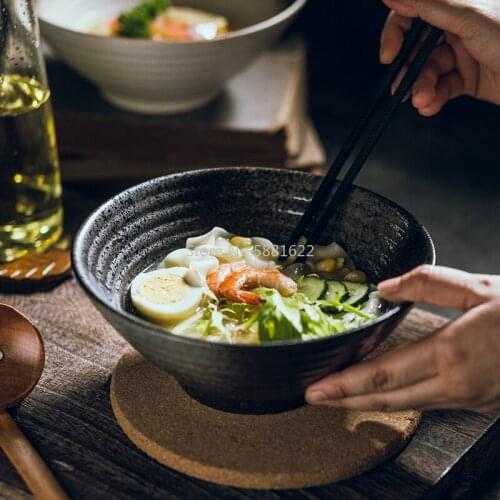 Japanese Creative Ceramic Soup Noodle Bowl Household Rice Bowl Beef Noodle Bowl Ramen Bowl Dumpling Bowl Restaurant Tableware