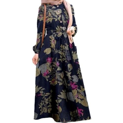 Dubai Abaya Turkey Muslim Ladies Belt Long Skirt Middle East Ethnic Style Long Sleeve Dress 2021 Spring And Autumn New Leisure