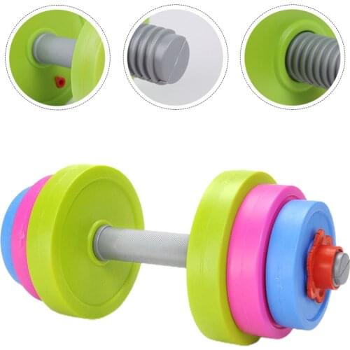 1 Set Kids Ergonomic Dumbbell Adjustable Children Morning Exercise Barbell