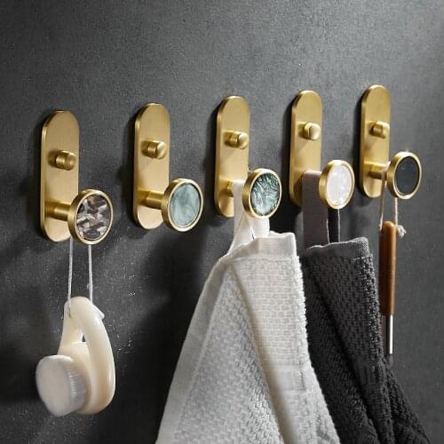 1PC Light Luxury Space Aluminum Key Holder Hooks Wall Decorative Coat Hanger
