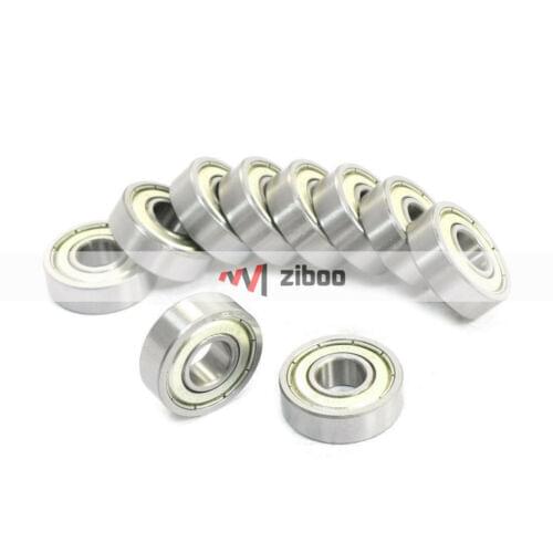 10 Pcs 6000ZZ Sealed Deep Groove Radial Ball Bearings 10 x 26 x 8 mm Silver Tone