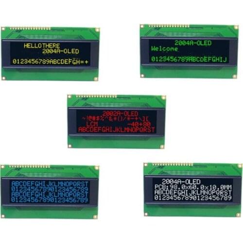 16PIN SPI 2004A-OLED LCD Character Screen WS0010 Controller 5V 3.3V Parallel Interface White/Yellow/Green/Blue Backlight