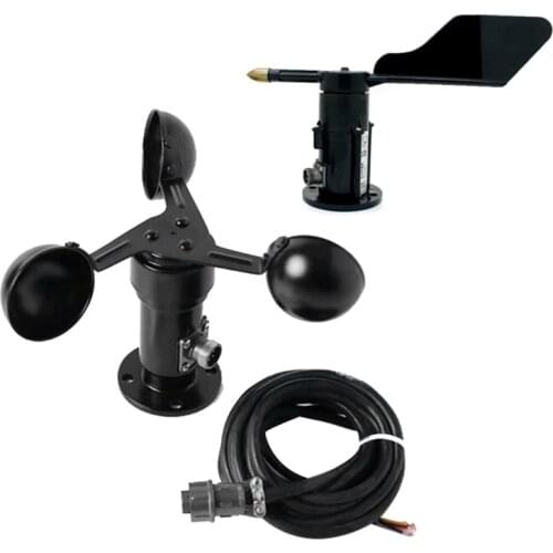 2PCS Wind Speed and Wind Volume Transmitter Meteorological Photoelectric Metal Wind Speed Sensor