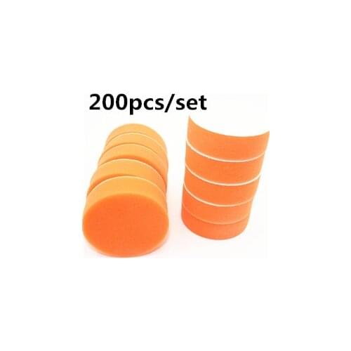 200PC 80mm 3" flat High Gross Polishing Buffing Pad Kit for Car Polisher Buffer Sponge Clean waxing Auto paint maintenance care
