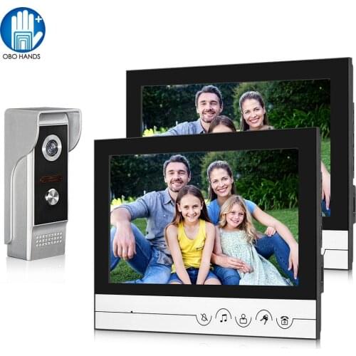 9inch Wired Video Intercom System Video Doorbell Doorphone Monitor+700TVL Outdoor Camera IR Night Vision 100 Meter Two-way Audio