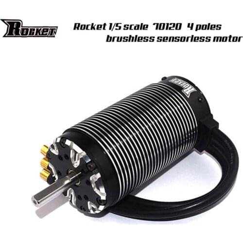 Rocket 70120 680KV 620KV 480KV high-torque Sensorless Brushless Motor for 1/5 Scale RC Monster Off-road Truck Car