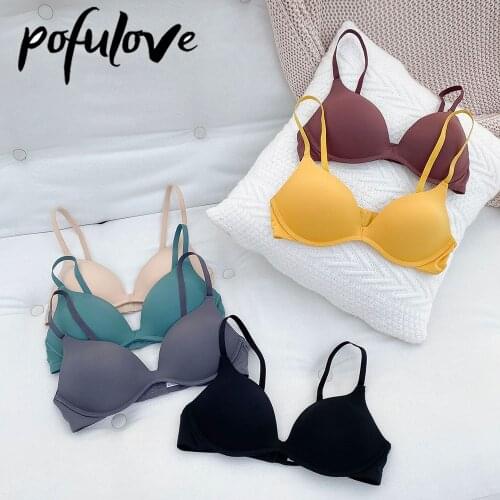 Seamless Bra for Women Push Up Bras Wireless Underwear Sexy Solid Color Teen Girl Bralette Lingerie Intimates Simple Fashion New