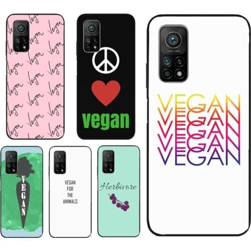 Vegan Vibes Eat Plants Phone Case For Xiaomi Mi 10T Pro 11 Lite Ultra Mi A3 Note 10 POCO X3 M3 Pro F1 F2 F3 Cover