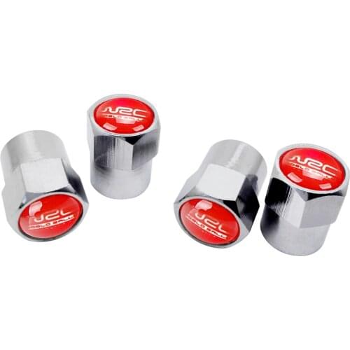 WRC Logo Car Wheel Tire Valves Caps For Audi Quattro Fiat Citroen DS3 C4 Xsara Peugeot 206 205 Mitsubishi Lancer Subaru Impreza