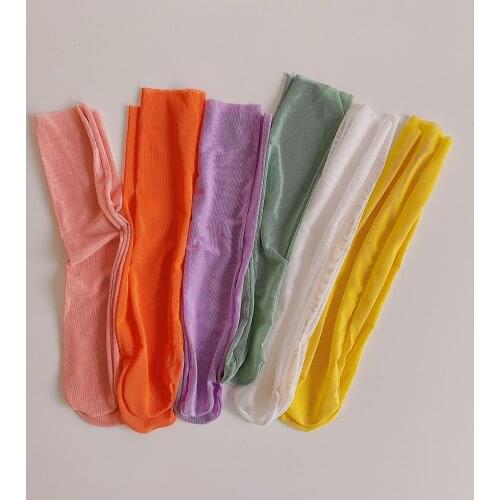 Baby Sock Knee High Long Girls Mesh Socks Candy Color Infant Spring Summer Sock Korean Style Children Sokken 1-12Y