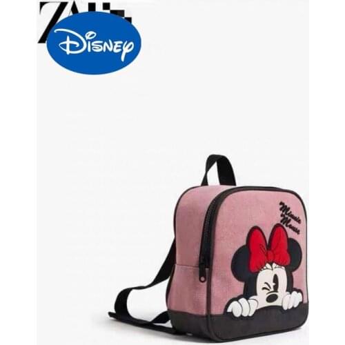 Disney Childrens Bags Toddlers Spring and Summer New Products Minnie Mouse Printed Mini Backpack Cute Backpack