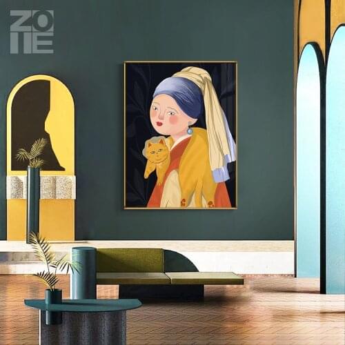 The Girl With A Pearl Earring Canvas Paintings Reproductions Famous Artwork By Jon Pop Art Prints Wall Pictures For Home Decor
