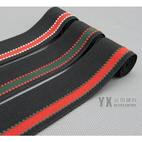 Polyster&rubber elastic webbing 4 meters 4cm wide high tretchy for skirt garment belt decoratoion fashion strap