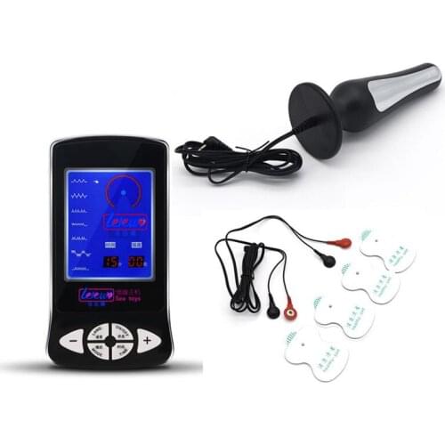 Electrical Shock Anal Butt Plug Nipple Pads Electro Shock Vagina Anus Plug Stimulate Kit Adult Games Sex Toys For Woman Man