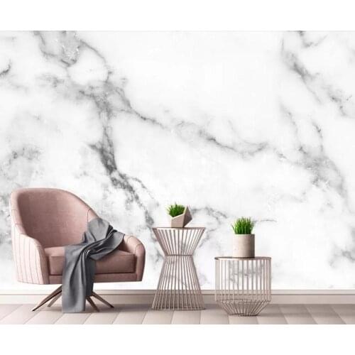 Customized 3D mural wallpaper modern contracted white marble landscape marble TV background wall decoration painting