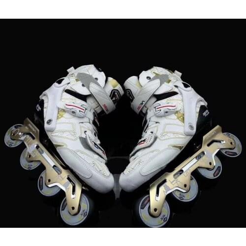 JK 100% Original 2019 SEBA TRIX White Golden Adult Inline Skates Carbon Fiber Rockered Frame Slalom Sliding Free Skating Patines