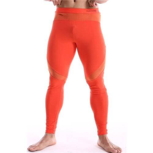 Mens Long Johns Sleep Pants Translucent Thermal Pants Summer Autumn Mens Winter Pants Tight Long Johns Slim Underwear