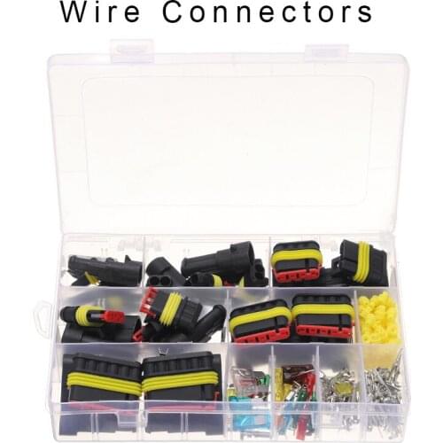240x 12V Car Electrical Wire Terminals Connectors Assortment Kit for Motorcycle Scooter Car Waterproof Connection Wire Set Parts