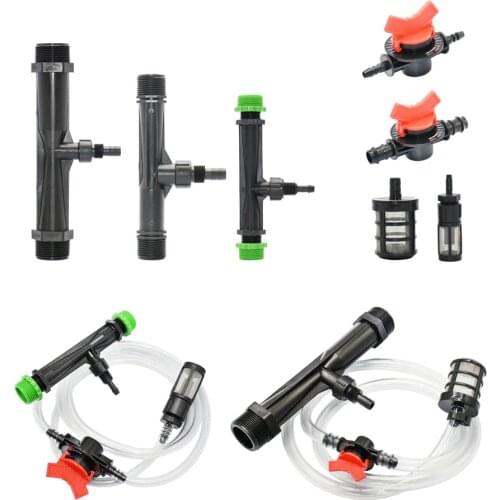 1/2 3/4 1 1.5 Inch Venturi Fertilizer Injector Kits Tap Filter Garden Agriculture Irrigation System Tool 1Set