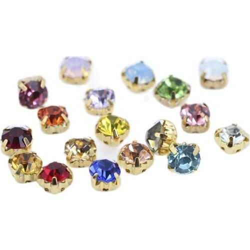 100pcs 4mm 6mm Rhinestone Crystal Singer Claw for DIY Stud Earrings Making Wedding Dress Accessories Handmade Jewelry Findings