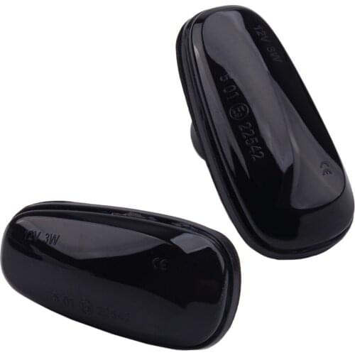 1713011 Pair Amber Fender Light LED Dynamic Sequential Marker Turn Signal Lamp fit for Vauxhall Opel Zafira A Astra G Smoke Lens