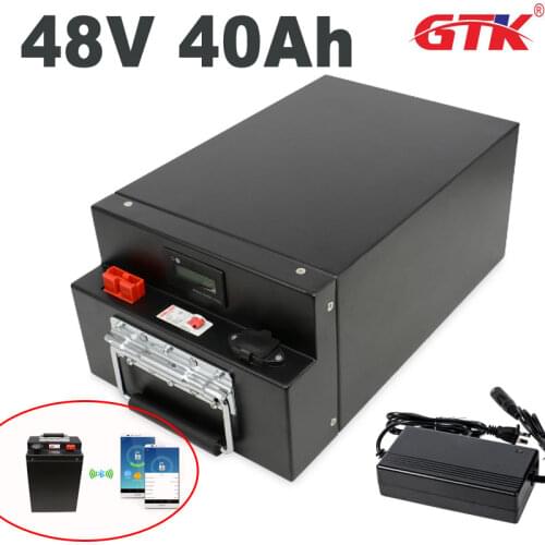 48V 40ah lithium battery pack with UART RS232 RS485 CAN communication function for 48v electro-carriage RGV AGV +5ACharger