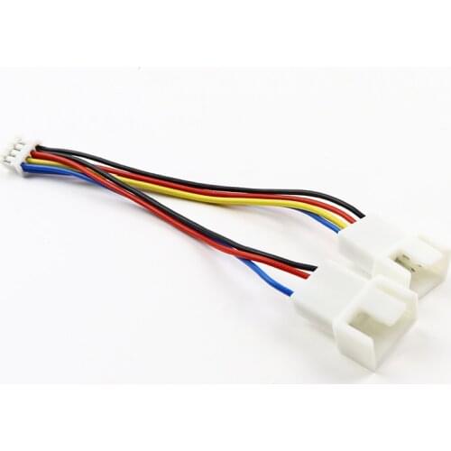 2Pcs PC Graphics card Motherboard PWM MINI 4Pin PH2.0 To 4Pin Fan Cable Connector Adapter 1 to 2 Y Splitter 4Pin to daul 2X4Pin