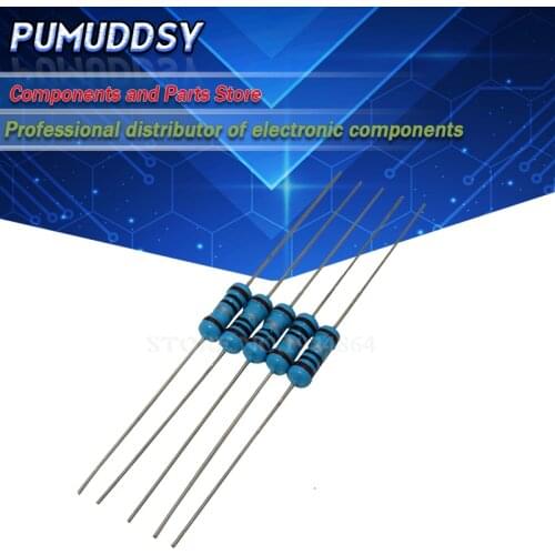 50PCS 1/2W Metal film resistor 1R~2.2M 100R 220R 330R 1K 1.5K 2.2K 3.3K 4.7K 10K 22K 47K 100K 100 220 330 1K5 2K2 3K3 4K7 ohm