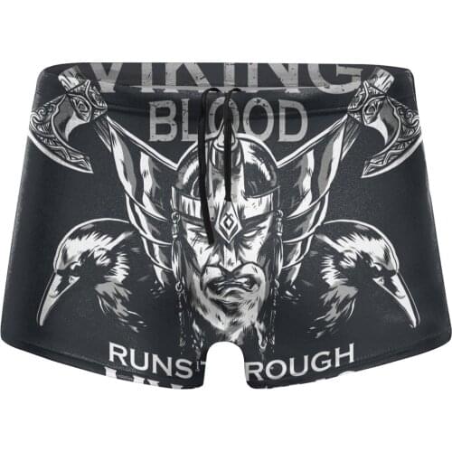 Men Valhalla swimming trunks Viking Blood Runs Through My Veins Vikings G swimsuits Boy for the sea Pool