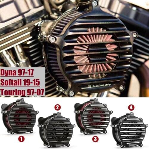 Edge cut fence air filter kit Nostalgia Venturi Air intakes for harley dyna FXDF softail FLS touring FLHT models 1997-2015