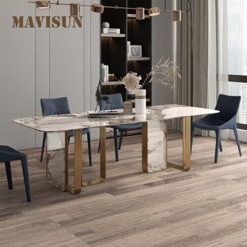 New Creative Custom Marble Kitchen Table With 4 Chairs Dining Table Modern Simple For Restaurants Cafe Dining Room Furniture Set
